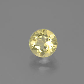Berilo Dorado Amarillo natural de 0.74 ct, Corte Redondo, VVS-VS