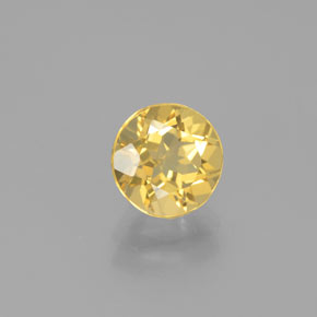 Berilo dorado amarillo natural de 1,39 ct, corte redondo, VVS-VS