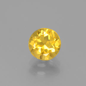 Berilo dorado amarillo natural de 0,82 ct, corte redondo, VS