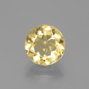 Berilo dorado amarillo natural de 1,70 ct, corte redondo, VVS-VS