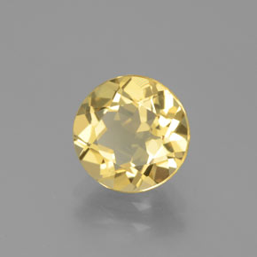 Berilo dorado amarillo natural de 1,70 ct, corte redondo, VVS-VS