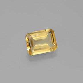 Berilo dorado amarillo natural de 2,11 ct, corte esmeralda, VS