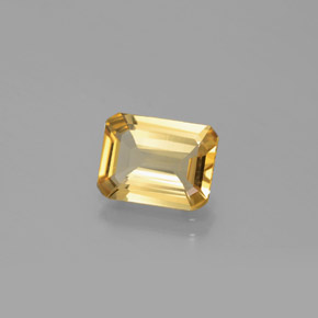 Berilo dorado amarillo natural de 2,11 ct, corte esmeralda, VS