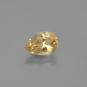 Berilo dorado amarillo natural de 1,93 ct, en forma de pera, VVS-VS