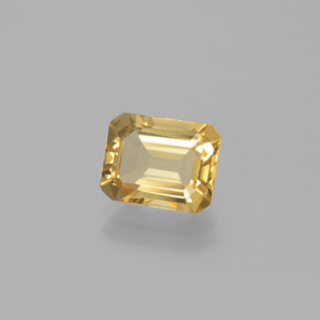 Berilo dorado amarillo natural de 2,24 ct, corte esmeralda, VVS-VS
