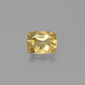 Berilo dorado amarillo natural de 1,83 ct, corte cojín, VS