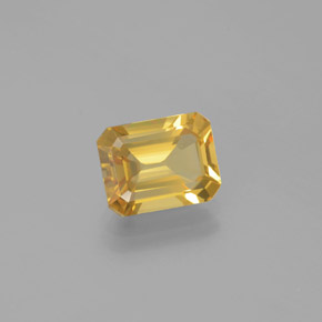 Berilo Dorado Amarillo natural de 2.26 ct, corte esmeralda, VVS-VS