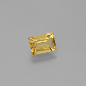 Berilo dorado Amarillo natural de 0.90 ct, Corte Baguette, VVS-VS
