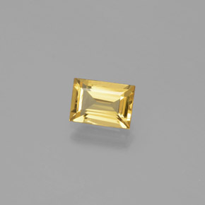Berilo dorado Amarillo natural de 0.90 ct, Corte Baguette, VVS-VS