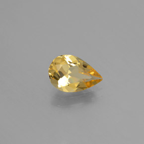 Berilo dorado amarillo natural de 0,97 ct, en forma de pera, VVS-VS