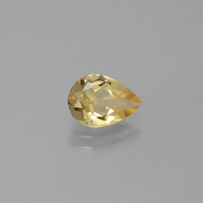 Berilo dorado amarillo natural de 1,02 ct, en forma de pera, VVS-VS