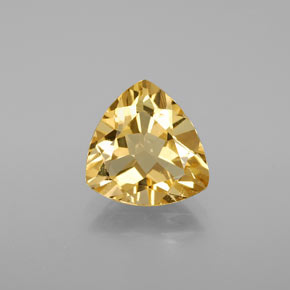 Berilo dorado amarillo natural de 3,44 ct, trillón, VS