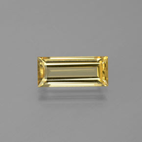 Berilo dorado amarillo natural de 1,82 ct, baguette, VVS-VS
