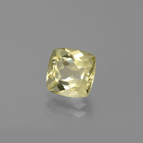Berilo dorado amarillo natural de 2,15 ct, corte cojín, VVS-VS