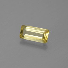 Berilo dorado amarillo natural de 1,06 ct, corte esmeralda, VVS-VS