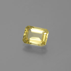 Berilo dorado amarillo natural de 1,38 ct, corte esmeralda, VVS-VS