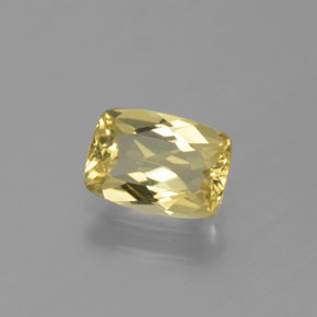 Berilo dorado amarillo natural de 0,77 ct, corte cojín, VVS-VS