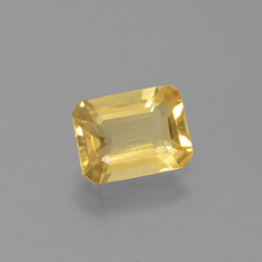Berilo dorado amarillo natural de 1,47 ct, corte esmeralda, VS