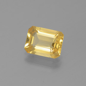 Berilo dorado amarillo natural de 1,47 ct, corte esmeralda, VS