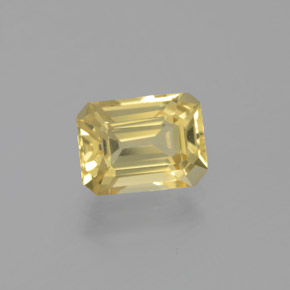 Berilo Dorado Amarillo natural de 1.74 ct, corte esmeralda, VVS