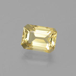 Berilo Dorado Amarillo natural de 1.74 ct, corte esmeralda, VVS