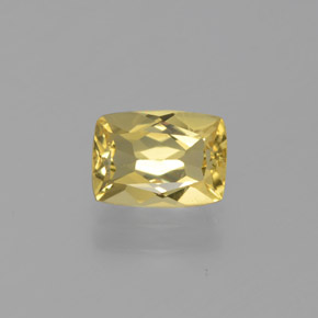 Berilo Dorado Amarillo natural de 0.87 ct, Corte Cojín, VVS-VS
