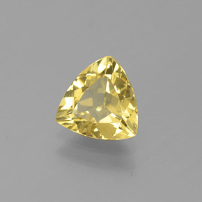 Berilo dorado amarillo natural de 0,86 ct, trillón, VVS-VS