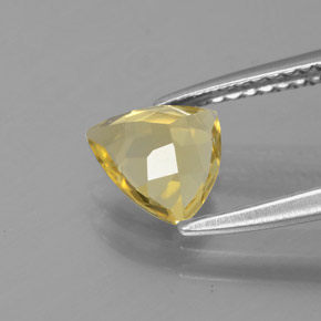 Berilo dorado amarillo natural de 0,86 ct, trillón, VVS-VS