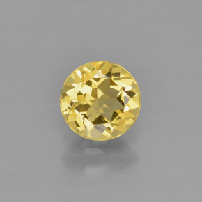 Berilo dorado amarillo natural de 0,82 ct, corte redondo, VVS-VS