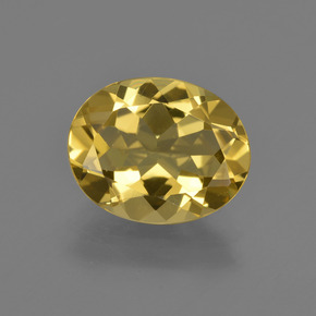 Berilo dorado amarillo natural de 2,99 ct, corte óvalo, VVS