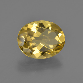 Berilo dorado amarillo natural de 2,99 ct, corte óvalo, VVS