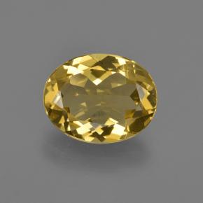 Berilo dorado amarillo natural de 2,83 ct, corte óvalo, VS