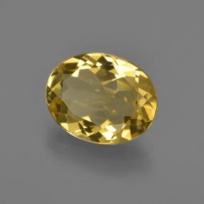 Berilo dorado amarillo natural de 2,83 ct, corte óvalo, VS