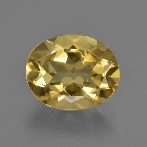 Berilo dorado oro natural de 4,20 ct, corte óvalo, VVS-VS