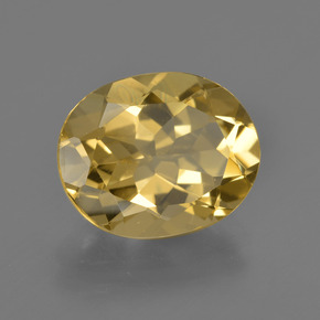 Berilo dorado oro natural de 4,20 ct, corte óvalo, VVS-VS