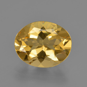 Berilo Dorado Dorado amarillo natural de 3.06 ct, Corte Óvalo, VVS