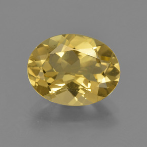 Berilo dorado amarillo natural de 2,88 ct, corte óvalo, VVS-VS