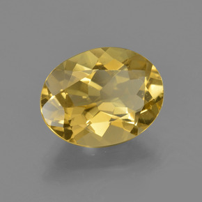 Berilo dorado amarillo natural de 2,88 ct, corte óvalo, VVS-VS