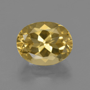 Berilo dorado oro natural de 3,35 ct, corte óvalo, VVS-VS