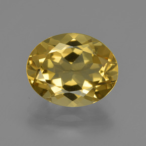 Berilo dorado amarillo dorado natural de 2,99 ct, corte óvalo, VVS