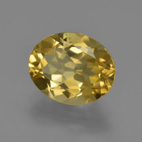 Berilo dorado amarillo dorado natural de 2,99 ct, corte óvalo, VVS