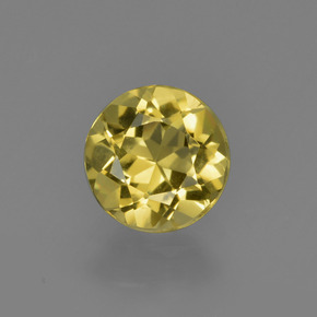 Berilo dorado amarillo dorado natural de 0,66 ct, corte redondo, VS