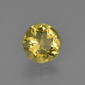 Berilo dorado amarillo dorado natural de 0,66 ct, corte redondo, VS