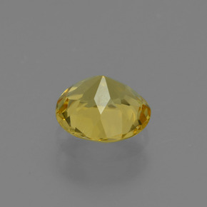 Berilo dorado amarillo dorado natural de 0,66 ct, corte redondo, VS