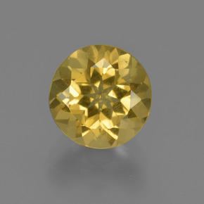 Berilo Dorado Dorado amarillo natural de 2.06 ct, Corte Redondo, VS