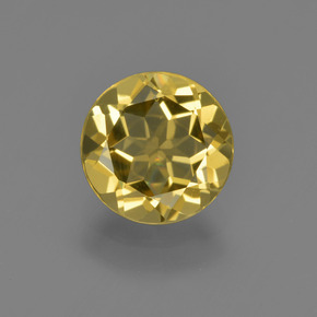 Berilo dorado oro natural de 1,40 ct, corte redondo, VVS