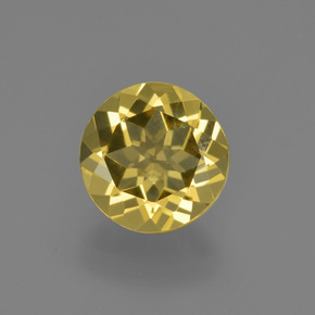 Berilo dorado oro natural de 2,04 ct, corte redondo, VS