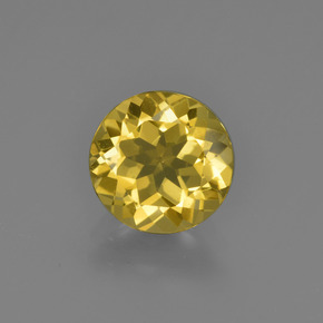 Berilo Dorado Dorado amarillo natural de 1.41 ct, Corte Redondo, VVS