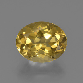 Berilo dorado oro natural de 2,74 ct, corte óvalo, VS