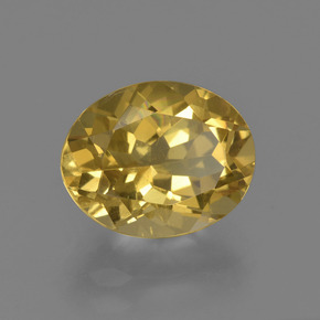Berilo dorado oro natural de 2,74 ct, corte óvalo, VS